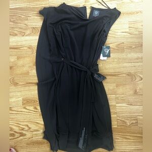 Vince Camino martini black dress with flowy one side